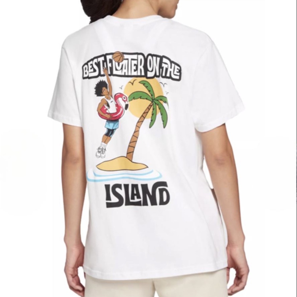 NWT Moolah Kicks Women's Best Floater White Graphic Crew Neck T-Shirt XL